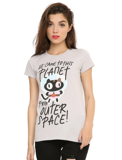 cat in outer space shirt